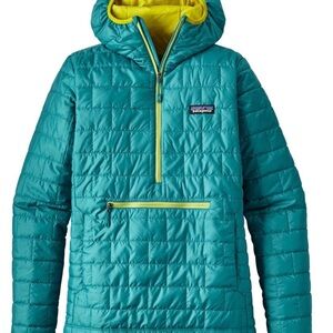 Patagonia Nanopuff Bivy Pullover in Elwha Blue, women’s medium